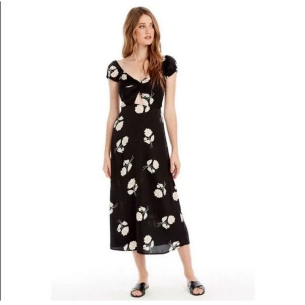 Saltwater Luxe Black Floral Dress